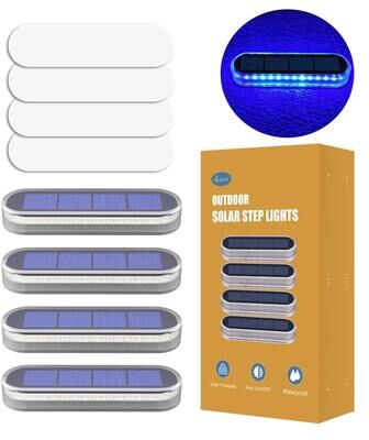 Uplift Picks Solar Deck Lights For Waterproof Automatic Steps Docks Driveways Patios Fences blue (a)