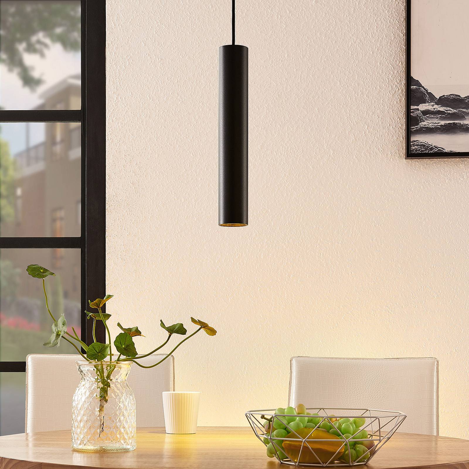 Pendant Light Ejona Arcchio, dimmable, Black, Hallway, Aluminium, Modern, Ceiling Light