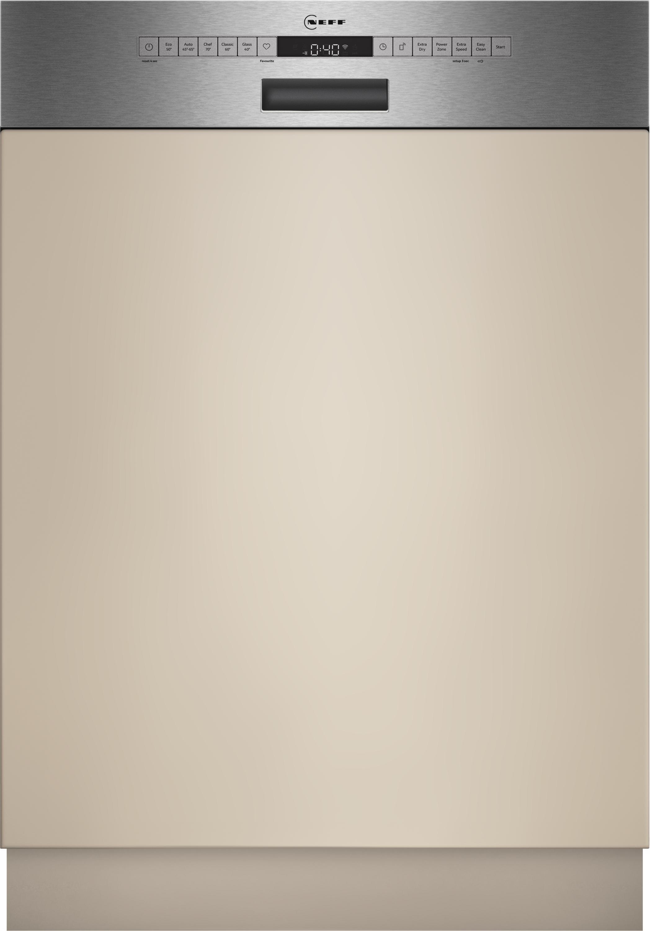 Neff S145ECS06E, Teilintegriert, Standardgröße (60 cm), Edelstahl, Tasten, 1,75 m, 1,65 m