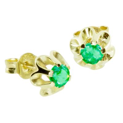 Paar Ohrstecker OSTSEE-SCHMUCK "Ostsee-Schmuck Ohrstecker Pia 4 mm Ohrstecker Pia 4 mm", gelb, Ohrringe, Damen, 8 x 8mm, Gelbgold 333