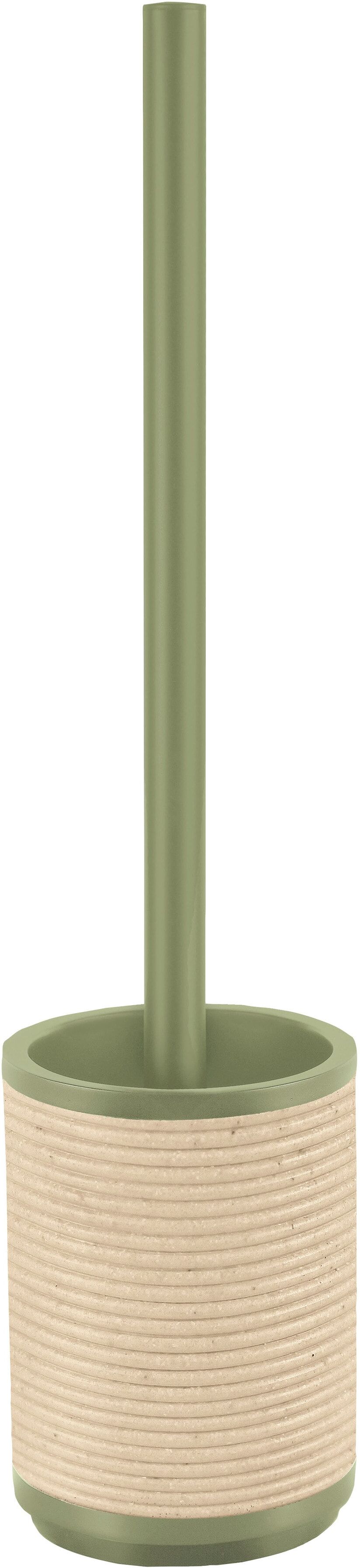 WC-Garnitur KLEINE WOLKE "Runa", grün (dill), B:9,8cm H:39,5cm L:9,8cm, Polyresin (Kunststein), Reinigungsbürsten, WC-Garnitur dill Einheitsgröße