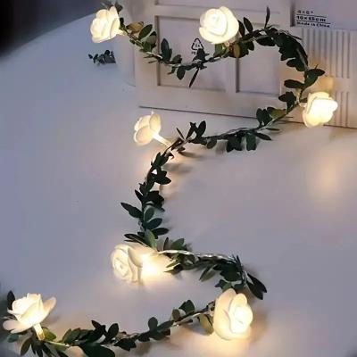 Inspired Finds Rose Flower Fairy String Lights Battery Powered Romantic LED Garland Decor Rose Flower Fairy String Lights Battery Powered Romantic LED Garland Decor