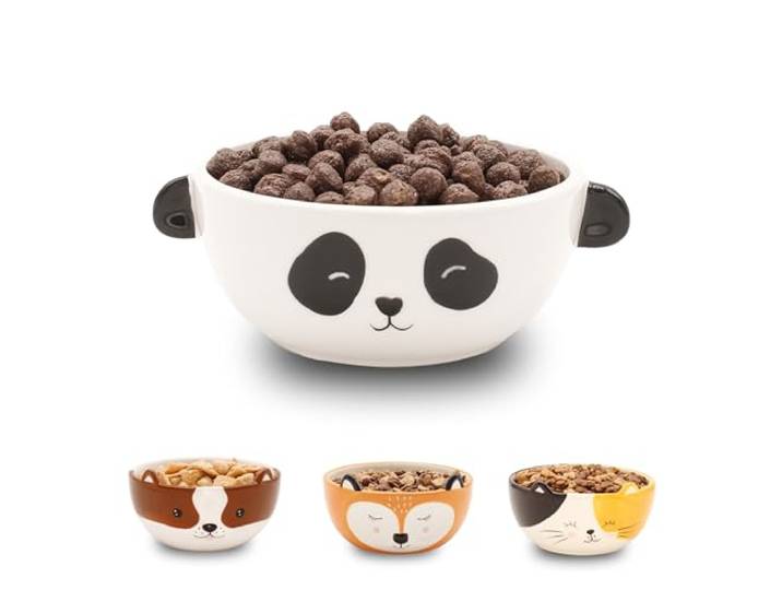 Winkee - Mueslischaal voor kittens mooie kleine keramische schaal met kattenoren stenen schaal in schattige kittenlook verjaardagscadeau