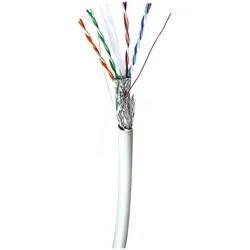 Nedis Netzwerk-Kabel Rollen CAT6 Solid S/FTP Reines Kupfer 305.0 m Innenbereich Rund (S/FTP, CAT6, 305 m), Netzwerkkabel