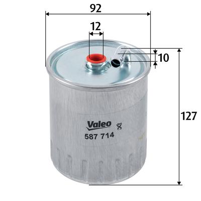 VALEO Kraftstofffilter 587714 Anschraubfilter 127mm für Mercedes