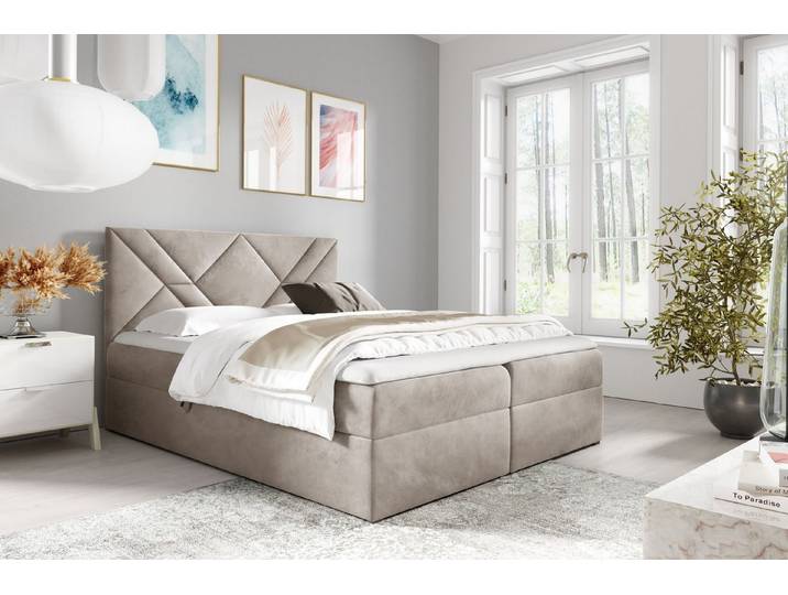 MF Design Boxspringbett Boxspringbett BOX 6 mit Bettkasten und Federautomatik, Vorhanden