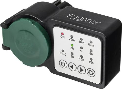 Sygonix SY-6786456 Countdown Timer analog Tagesprogramm 3680W IP44 Dauerbetrieb, Countdown-Funktion, START/STOPP-Funktion