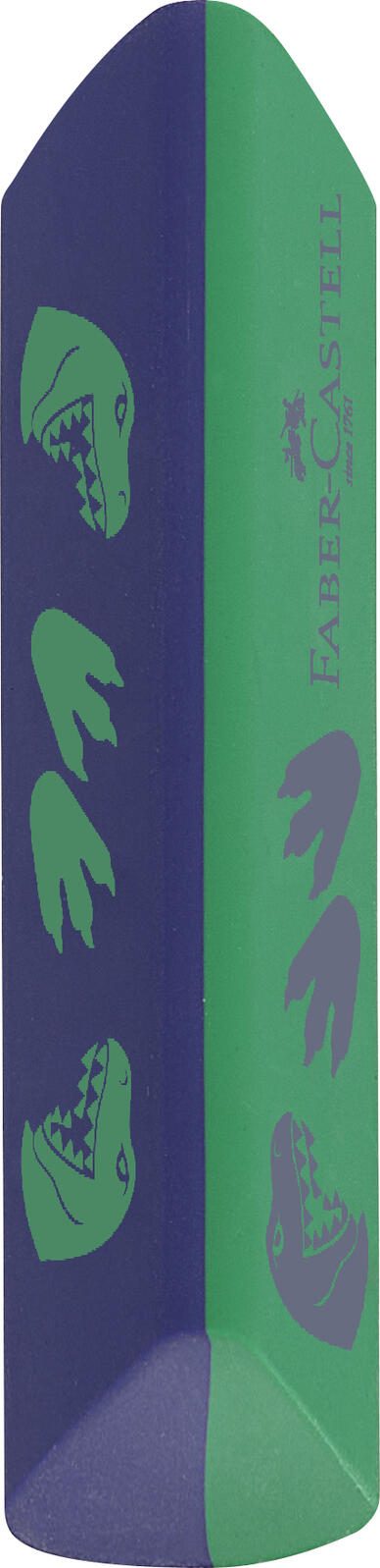 FABER-CASTELL Radierer PVC&DUST-free Dino, grün/blau 188750