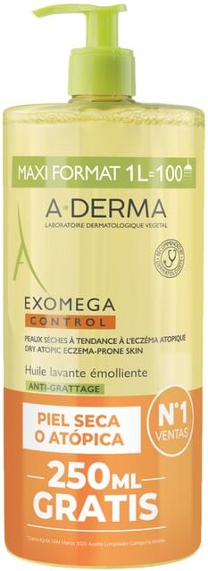 A-Derma Exomega Control Óleo Limpiador 1 L