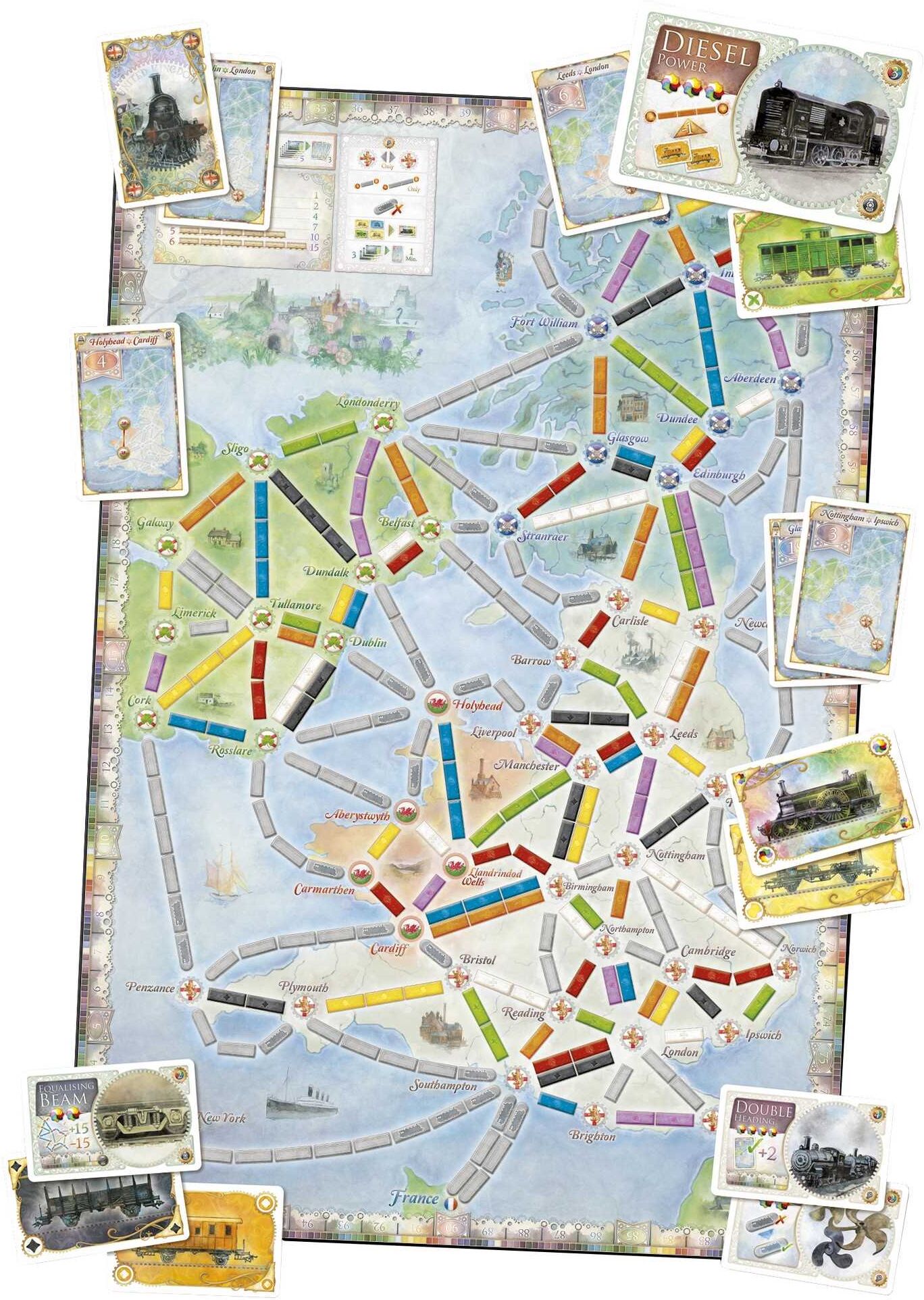 Days of Wonder Ticket to Ride Map Collection: Volume 5 – United Kingdom ; Pennsylvania Expansion for Board Games