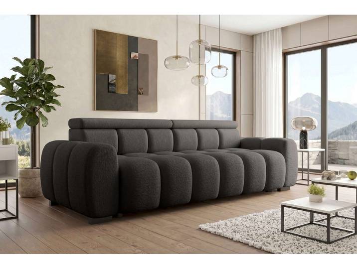 Sofa Dreams Big-Sofa Großes Sofa Santorin L-Form in Stoff, Sofa, Big-Sofa, Kopfteilverstellungen