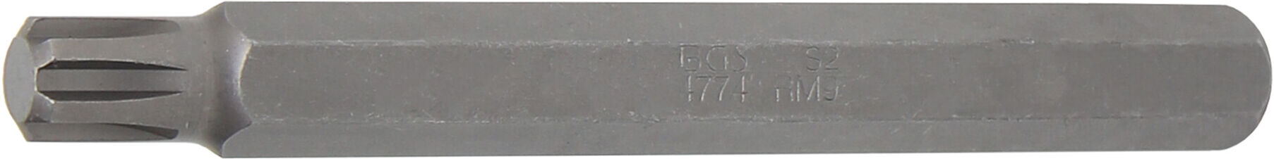 BGS Bit 4774, Länge 100 mm, Antrieb Außensechskant 10 mm (3/8"), Keil-Profil (für RIBE) M9 ; BGS technic)