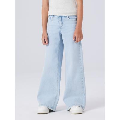 Name It "NKFPOLLY X-WIDE JEANS 3057-FR NOOS" Baumwollmischung, Wide Fit an den Beinen, leichter Used Look