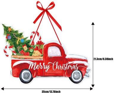 Uplift Treasures Christmas Door Hanging Paper Banner Santa Snowman Car Decor car