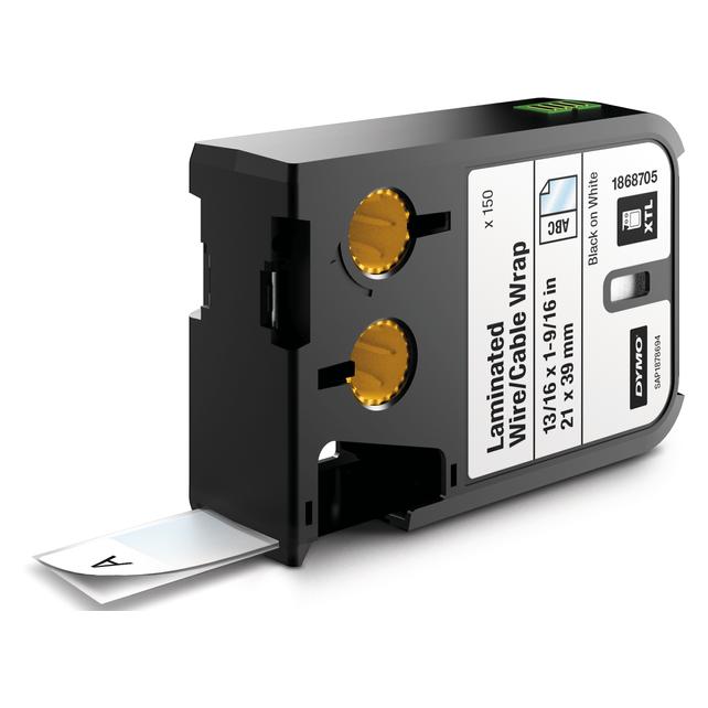 Dymo XTL Etikett, Vinyl (3.50 cm, Schwarz, Weiss) (1868705)