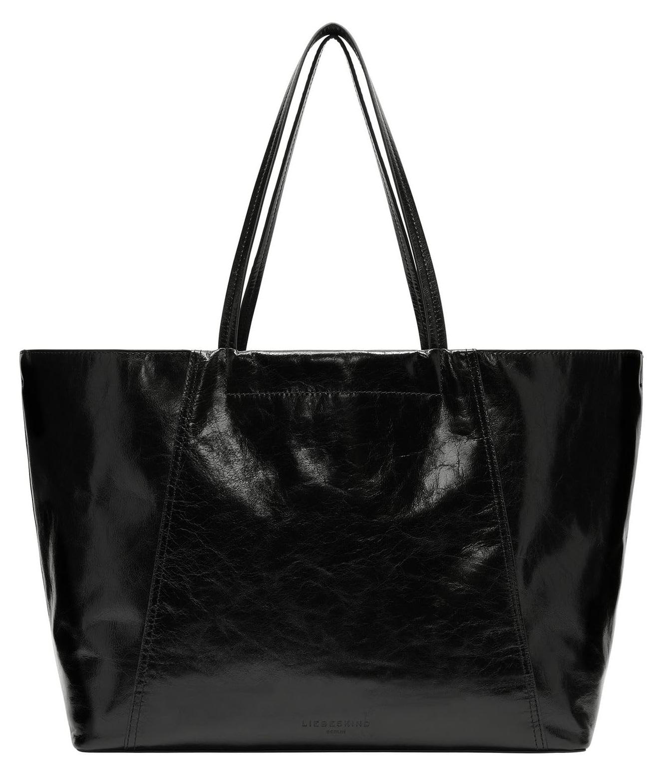 LIEBESKIND BERLIN Chudy Paper Touch Crinkle Shopper Black schwarz