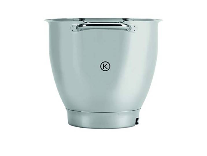 Kenwood KAT811SS Rührschüssel, 6,7 Liter Edelstahl-Schüssel TITANIUM XL SS BOWL, Küchenmaschinen Zubehör,Silber