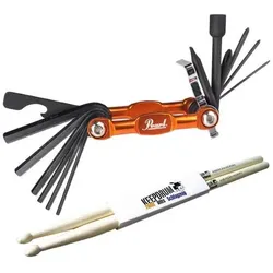 Pearl, Multi-Tool, PTT13 Tool Universal-Werkzeug mit Drumsticks