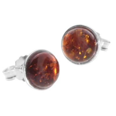 Paar Ohrstecker OSTSEE-SCHMUCK "- Classic 7 mm - Silber 925/000 - Bernstein" Gr. 8, silber (silber 925, silberfarben, weiß), Ohrringe, Damen, 8, Silber 925 (Sterlingsilber)