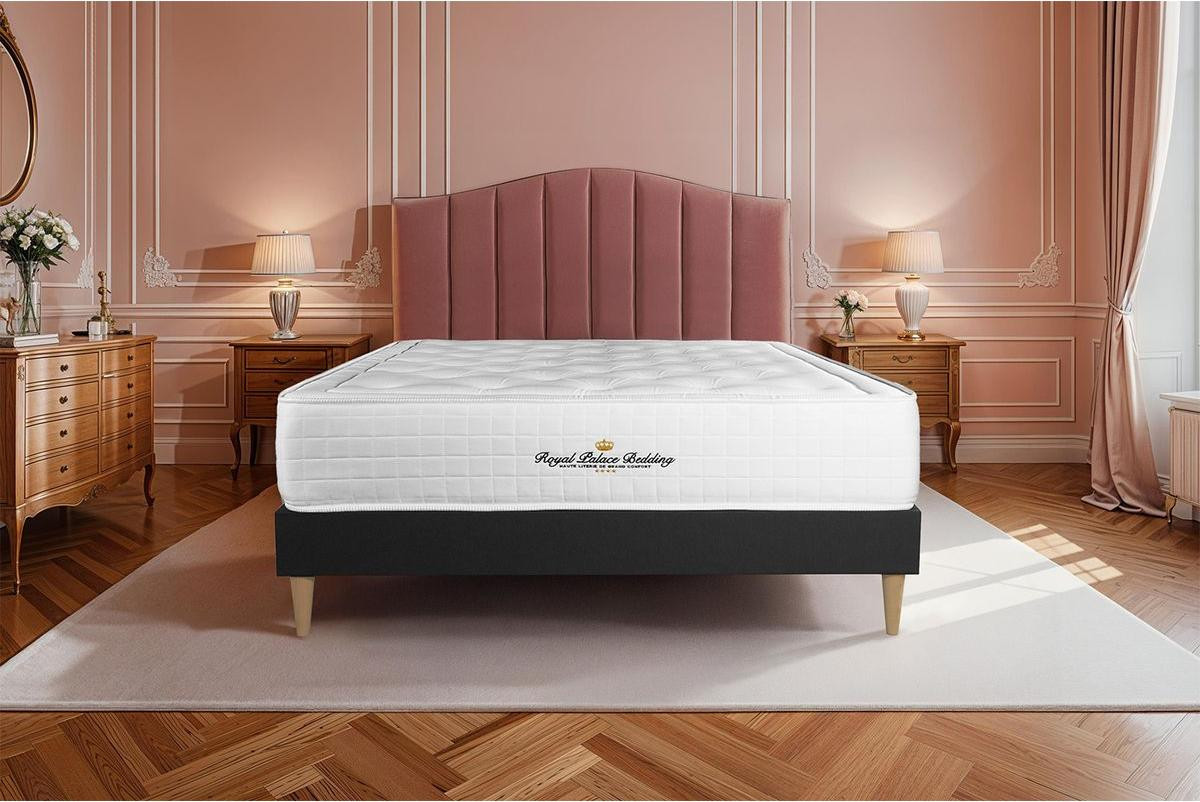 Royal Palace Bedding Buckingham Matras en Bedframe met Lattenbodem, Traagschuim, Stevigheid Graad 2, B/D/H: 180 x 210 x 30 cm