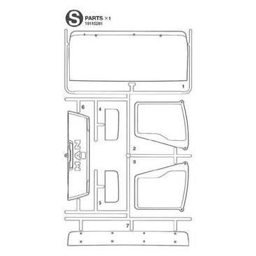 Tamiya S-Teile Scheibenset MAN TGX (319115281)