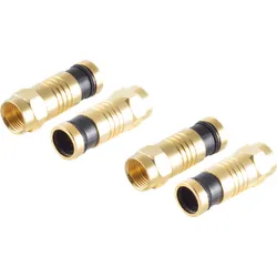 SHVP BS15-300714 - 2x F-Kompressionsstecker gold für Kabel 7,2mm