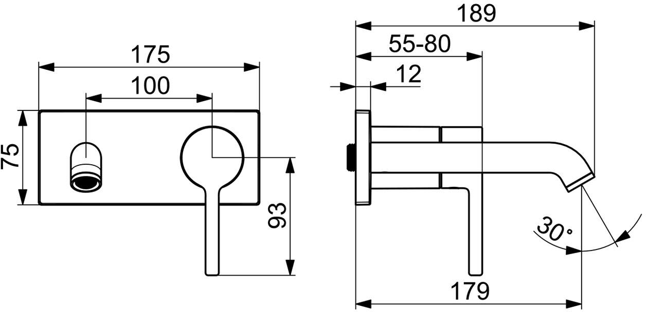 HANSAVANTIS Style Fertigmontageset für Waschtischbatterie Einhebelmischer