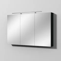 Sanipa Wandvorbau Spiegelschrank „Milla“ 1200 × 750 × 149 mm Anschlag links, links in Vulkan (matt), Anschlag links
