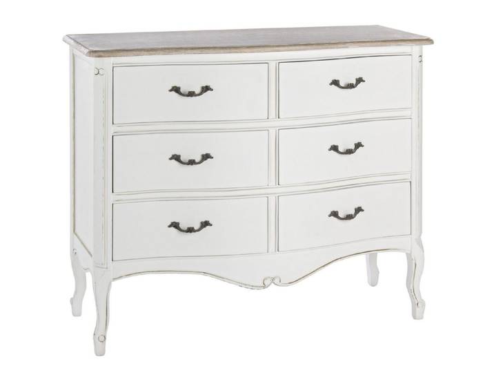 Feeling4Home Kommode Justine aus Paulowniaholz, 6 Schubladen