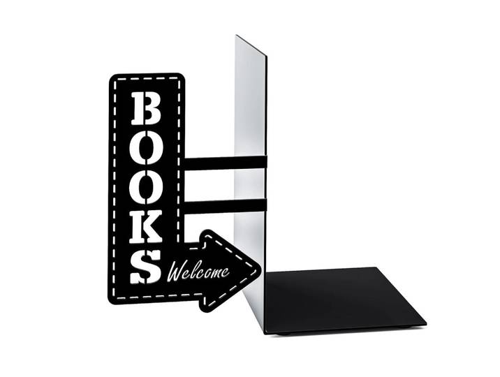 Buchstütze Bookshop Schwarz