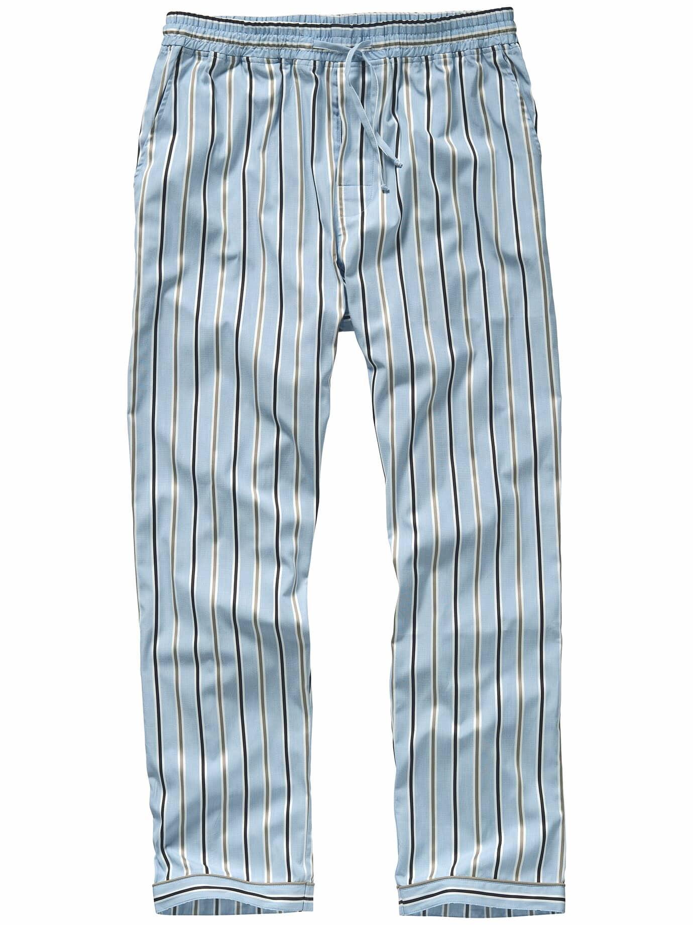 Mey & Edlich Herren Stilsicher-Pyjamahose Blau 100 % Baumwolle