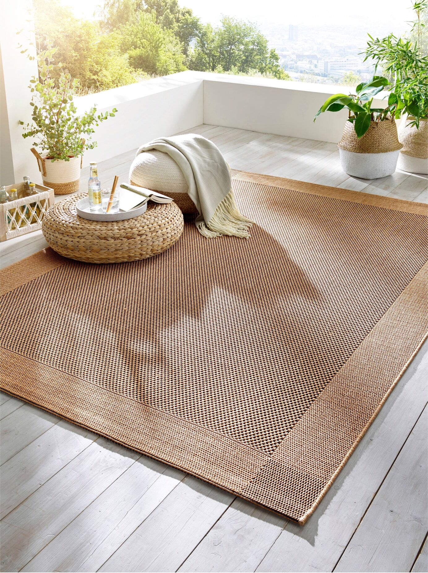 Teppich HEINE HOME Gr. 5, beige (natur), B:200cm H:3mm L:290cm, Kunstfaser, Polypropylen, Teppiche, Teppich natur B : 200cm 1 Stk., 3mm, L: 290cm