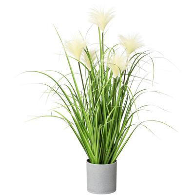 Kunstgras OTTO HOME "Riedgras", grün, H:66cm Ø:15cm, Kunststoff, Kunstpflanzen, im grauen Kunststofftopf