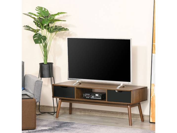 Meuble TV MCOM avec 2 tiroirs, salle de bain, salon, 50 pouces