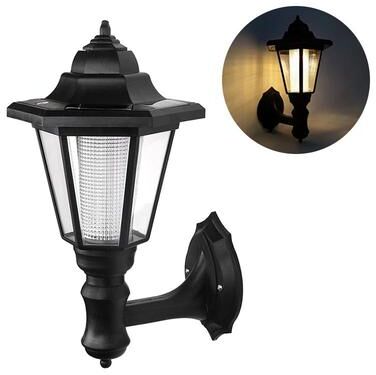 Inspire Curations Retro Hexagonal Solar Wall Light IP65 Waterproof Outdoor Fence & Garden Lamp warm Light