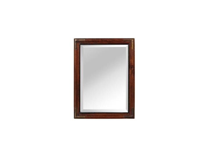 Miroir en bois de manguier marron, carré, à fixer, épaisseur 2 cm