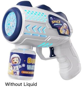Inspired Living Unicorn Electric Bubble Gun Toy With Lights Automatic Bubble Blower For Kids Outdoor Fun 12