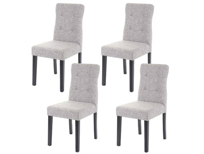 Jamb Esszimmerstuhl Grau 4er-Set, Textil, 41x88x55 cm, Esszimmer, Stuhl