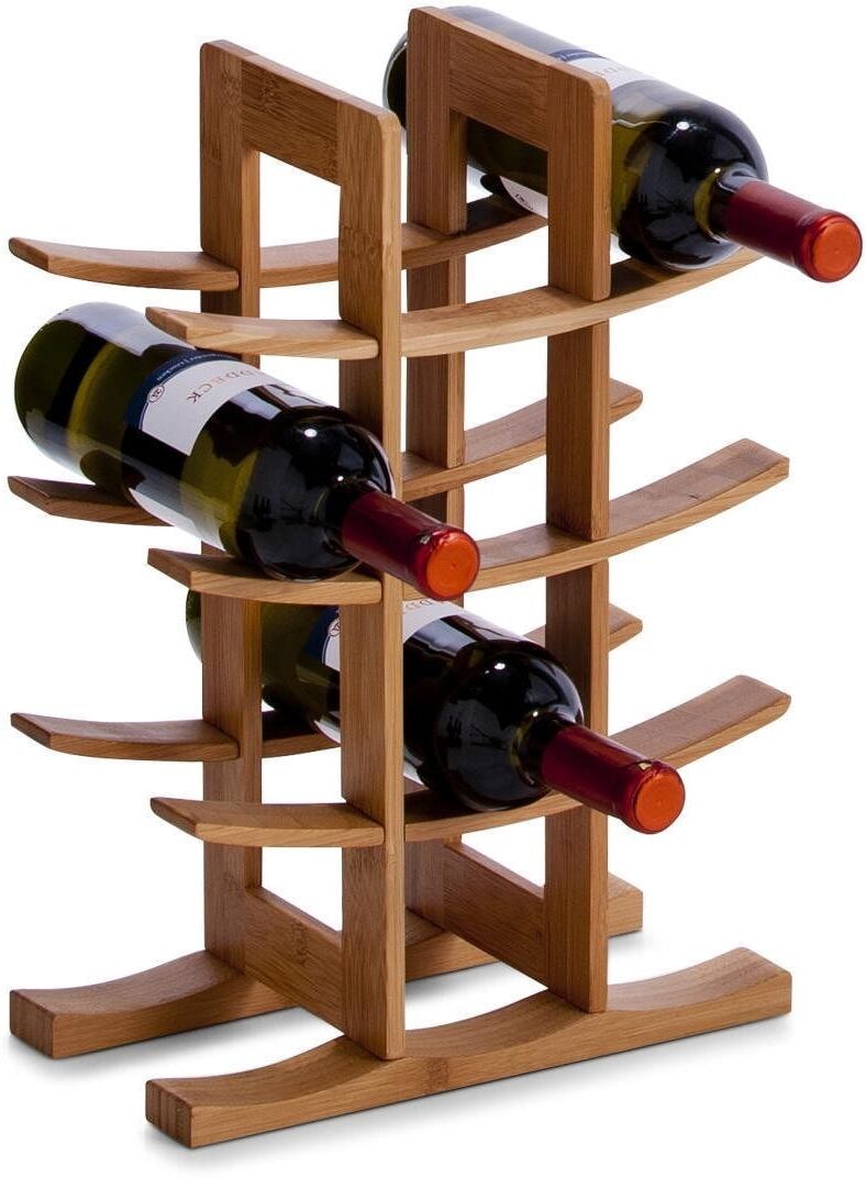 Weinregal ZELLER PRESENT "Zeller Weinregal für", braun, B:29cm H:42cm T:16cm, Regale, Weinregal braun B/H/T: 29cm x 42cm x 16cm