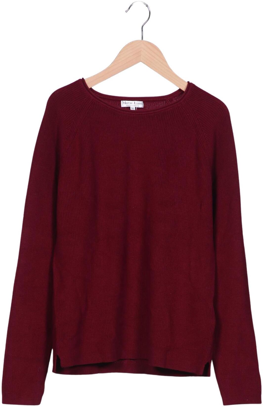 Marie Lund Damen Pullover, Bordeaux, Gr. XS, Baumwolle - Second Hand