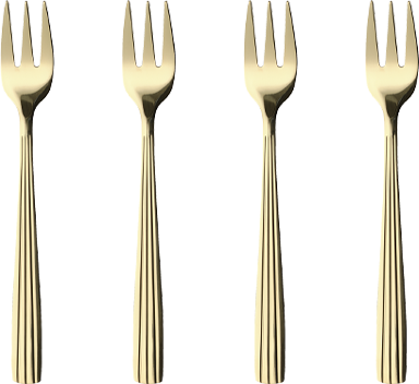 Aida Raw Kagegafler 4-Pak - Champagne Guld