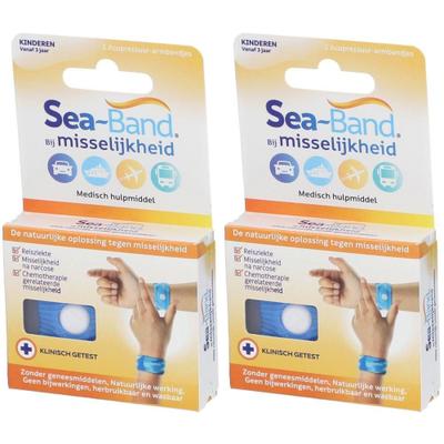 Sea Band Polsbandjes Blauw x2 2x2 St Armband