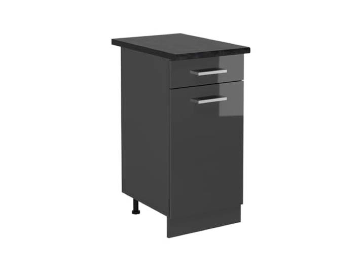 Vicco Küchenunterschrank R-Line , Anthrazit Hochglanz/Anthrazit 40 cm 1 Schublade · Arbeitsplatte Anthrazit · Höhenverst. Füße · Leichter Zugriff · Frei kombinierbar