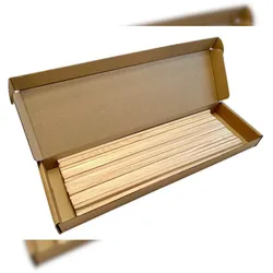 PINI Holzstäbchen vierkant 350x6x6 mm Stäbchen für Basteln und Haushalt (50 Stück)
