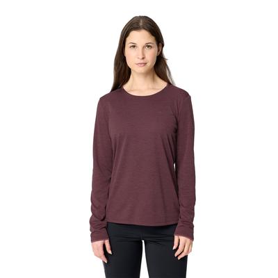Longsleeve VAUDE "WOMEN'S ESSENTIAL LS T-SHIRT", Damen, Gr. 48, braun (ruby dusk), Obermaterial: 100% Polyester, normal, Rundhals, Shirts, sportliche Passform, langärmlig, mit Rundhalsausschnitt