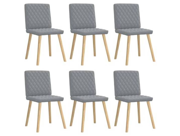 HEFZGDB Esszimmerstühle 6 STK. Hellgrau Stoff, Weiche Polsterung und Robustes Metallgestell für Langlebigen Komfort, Elegante Wohnzimmerstühle mit Schaumstofffüllung