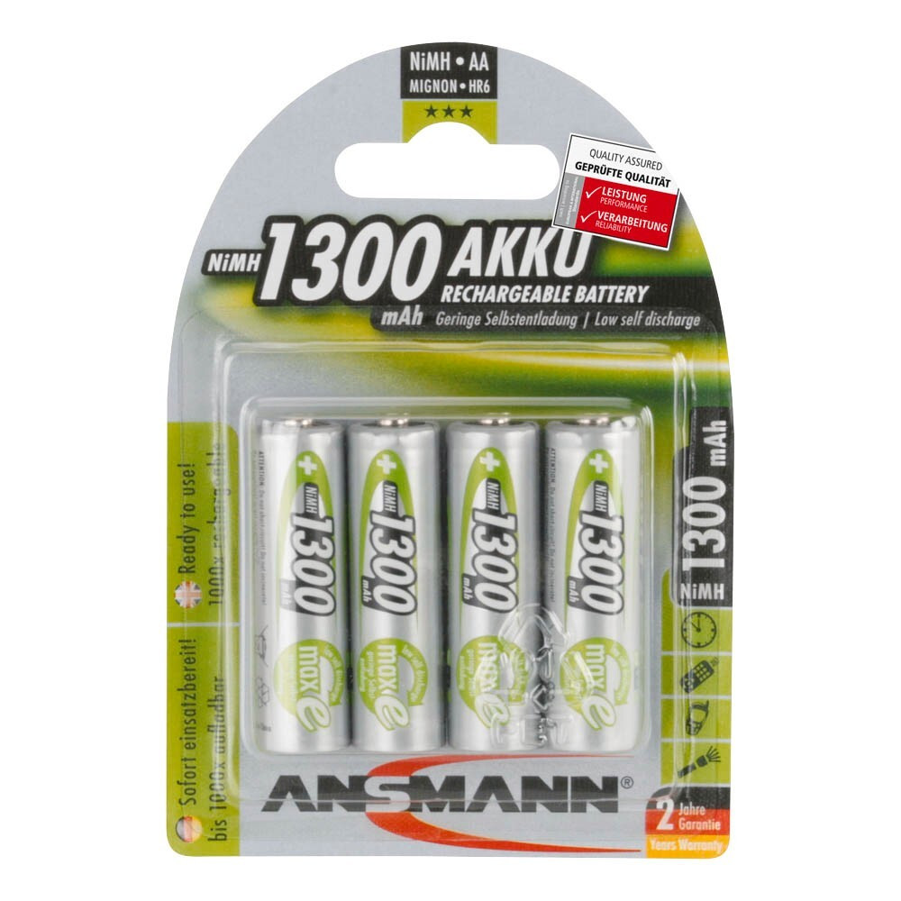 Ansmann maxE NiMH batterij Mignon AA 1300 mAh 1x4 Ansmann 5030792