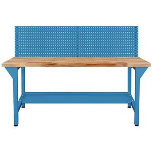 ADB Werkbank Profi 1500, 42556, mit Ablageboden & Lochwand, 150 x 131 x 75 cm