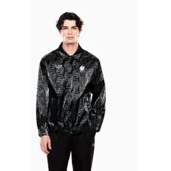 EA7 für Herren. 7M001614_AF21440 Fußball Jacke M Schwarz (M), Lässig, Sportlich, Sportbekleidung, Multisport, Polyester