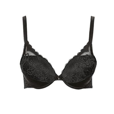 Push-up-BH LISCA "Push up BH Evelyn", Damen, Gr. 80, Cup A, schwarz, Spitze, Obermaterial: 82% Polyamid PA. 18% Elasthan EL., BHs Push-up-BH